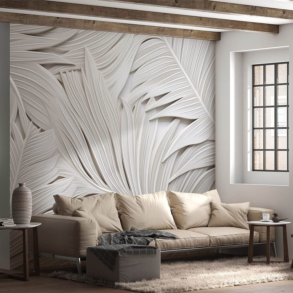 White paper cut out of leaves White paper cut out of leaves