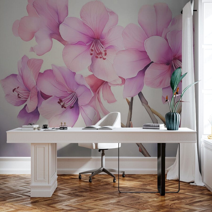 Flores delicadas em tons suaves
