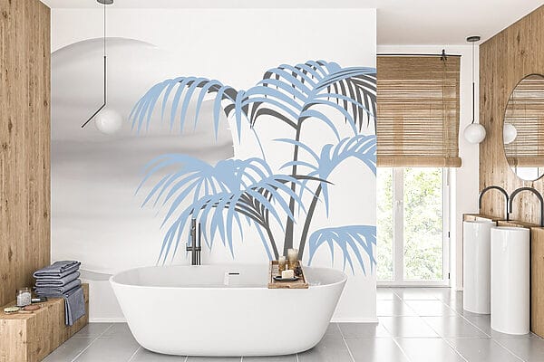 Árvore com folhas e um círculo branco redondo Árvore com folhas e um círculo branco redondo