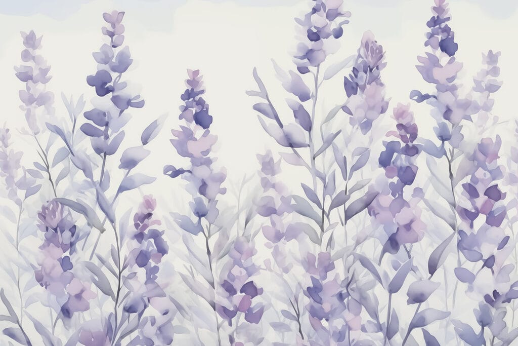 Pintura de flores roxas Pintura de flores roxas