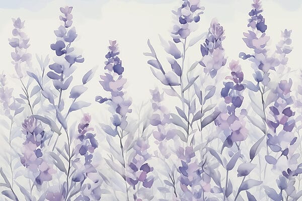 Pintura de flores roxas Pintura de flores roxas