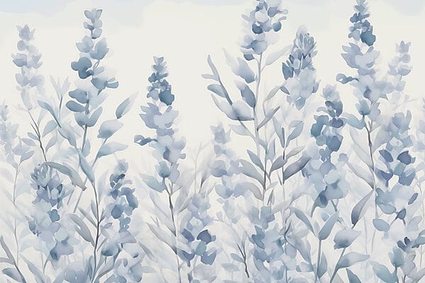 Pintura de flores e folhas Pintura de flores e folhas