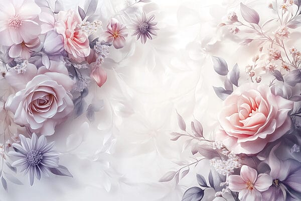 Flores delicadas em tons suaves Flores delicadas em tons suaves