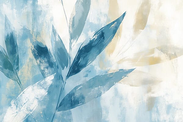 Pintura de folhas sobre um fundo branco Pintura de folhas sobre um fundo branco