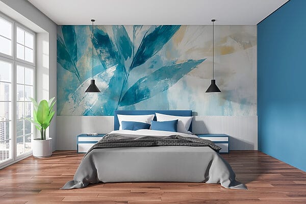 Pintura de folhas sobre um fundo branco Pintura de folhas sobre um fundo branco