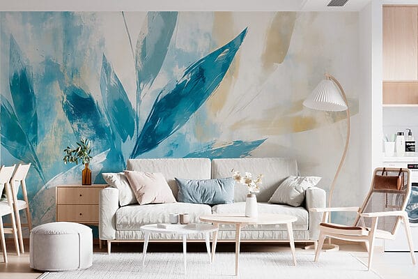 Pintura de folhas sobre um fundo branco Pintura de folhas sobre um fundo branco