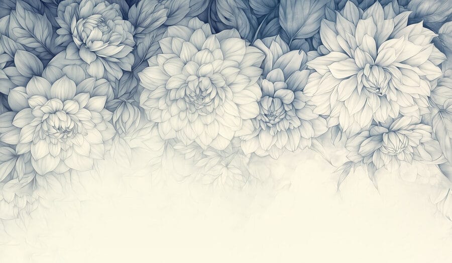 Flores delicadas em tons suaves