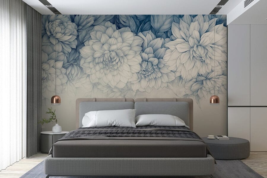 Flores delicadas em tons suaves