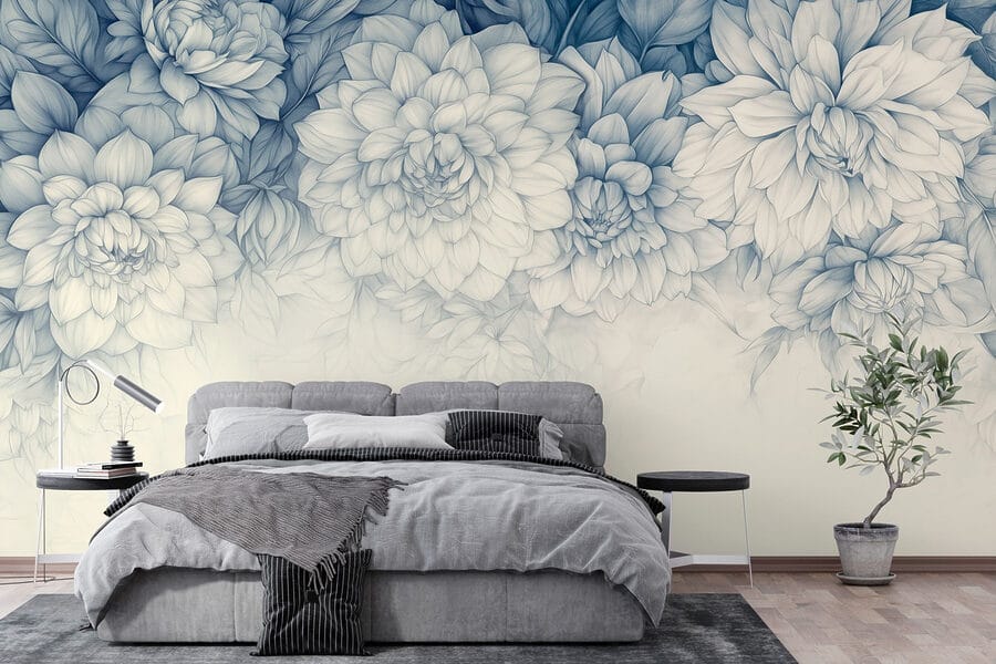Flores delicadas em tons suaves