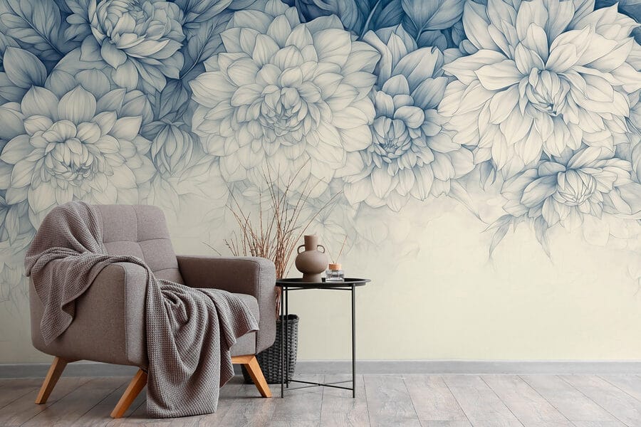 Flores delicadas em tons suaves