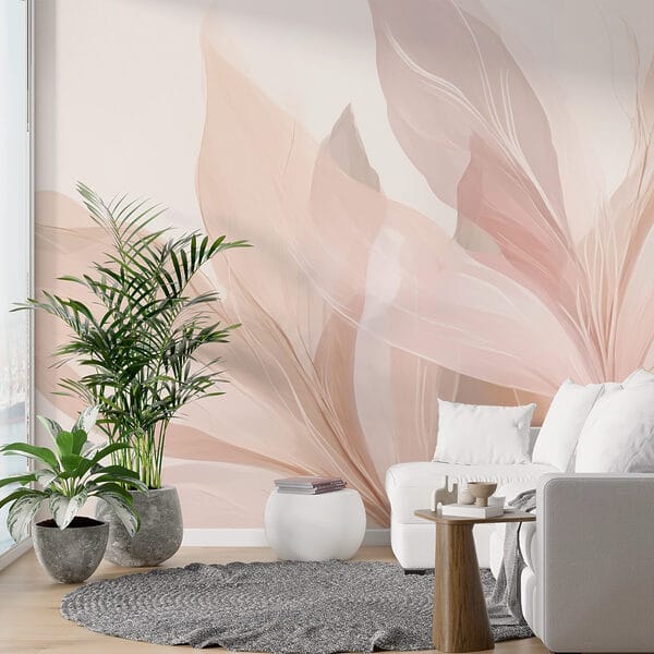 Composições sonhadoras de folhas em tons pastel. Composições sonhadoras de folhas em tons pastel.
