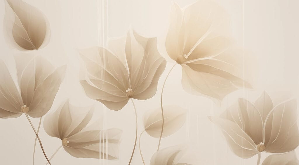 Folhas delicadas em tons suaves Folhas delicadas em tons suaves