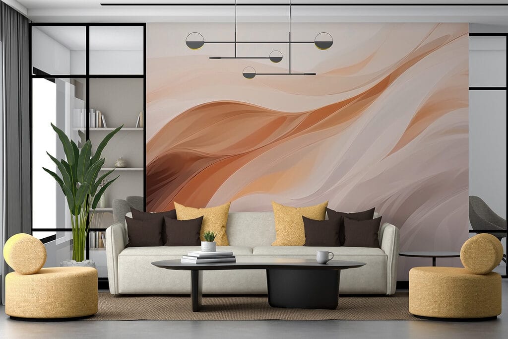 Soft waves of warm colors flowing Soft waves of warm colors flowing