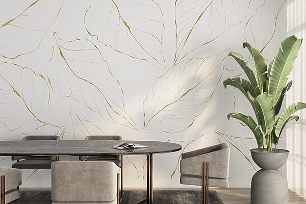 Padrão de folhas sobre um fundo branco Padrão de folhas sobre um fundo branco