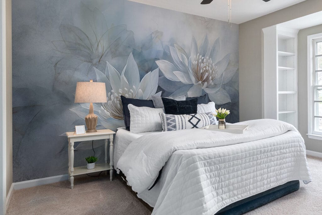 Painting of white flowers Painting of white flowers