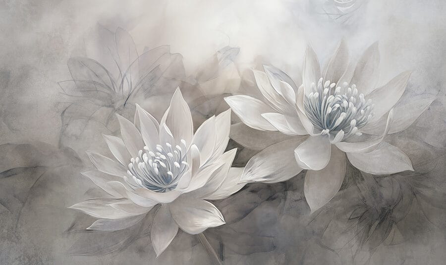 Flores delicadas em tons suaves