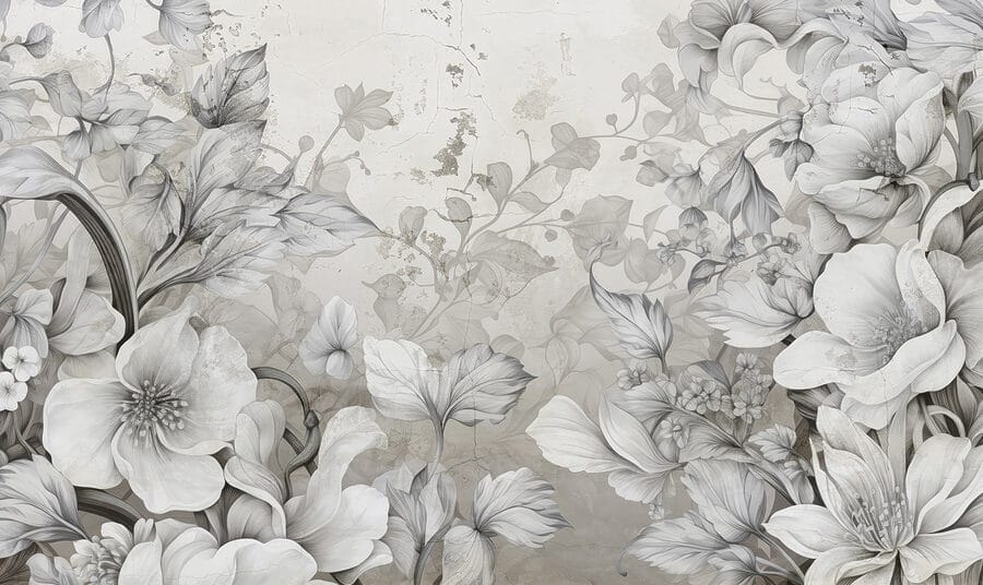 Flores delicadas em tons suaves