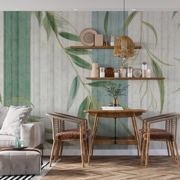 Papel de parede com folhas Papel de parede com folhas