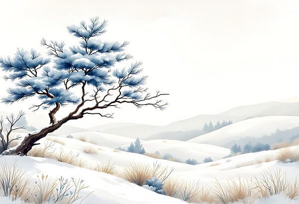 Árvore numa paisagem de neve Árvore numa paisagem de neve