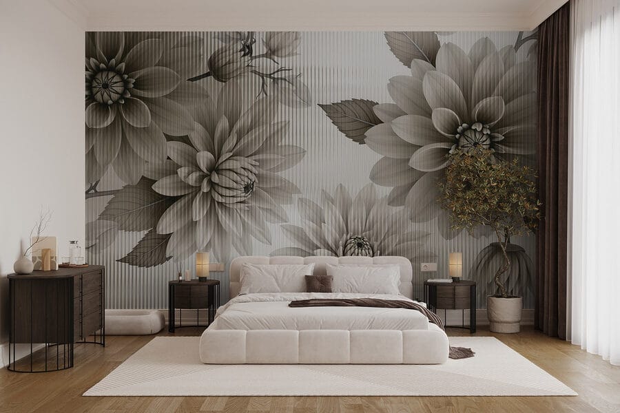 Design floral elegante em tons suaves.