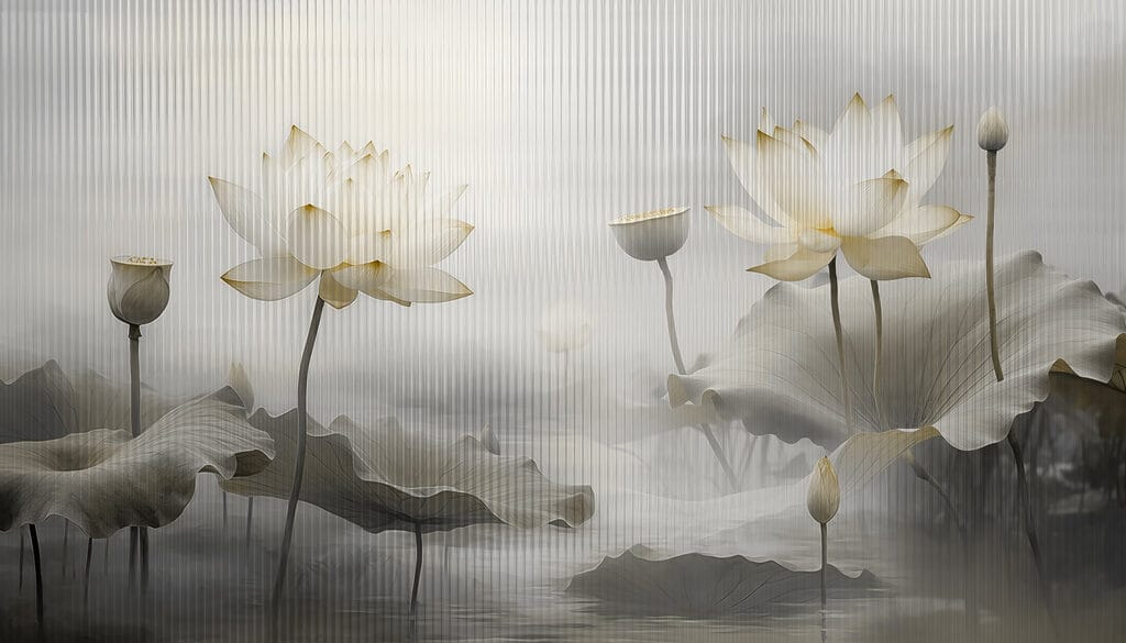 Pintura de flores e folhas Pintura de flores e folhas