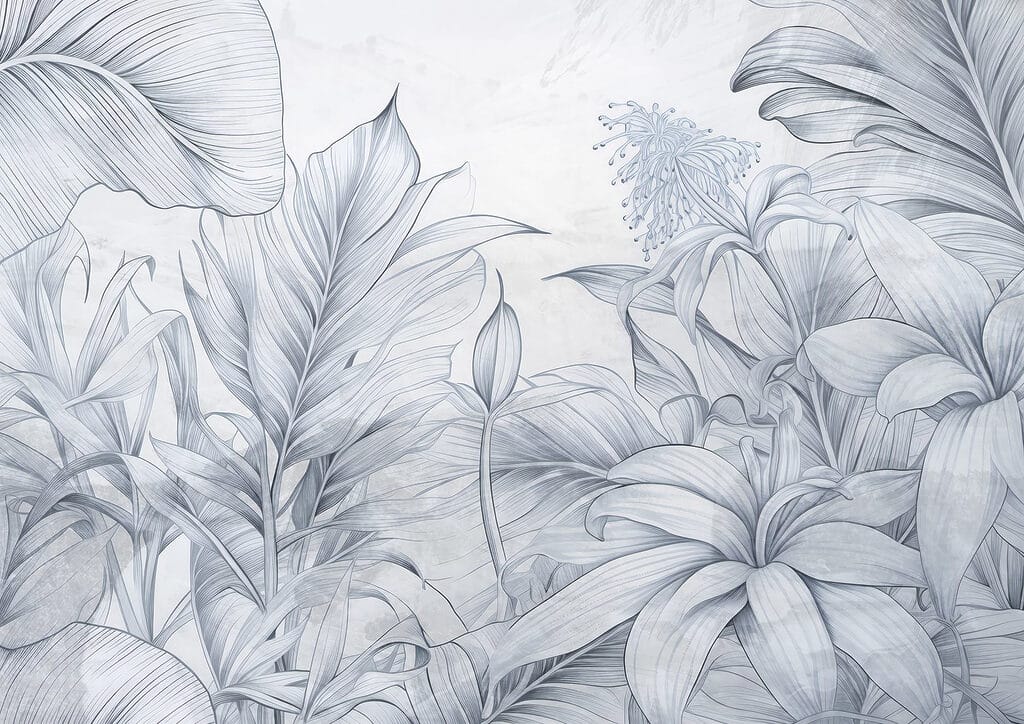 Desenho de folhas e flores Desenho de folhas e flores