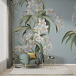 Papel de parede Papel de parede com flores brancas