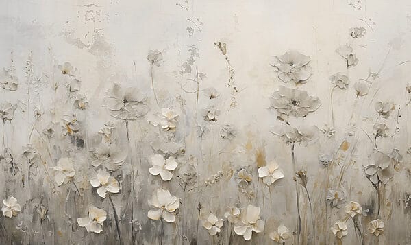 Pintura de flores numa parede Pintura de flores numa parede