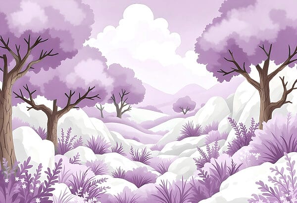 Paisagem com árvores e neve Paisagem com árvores e neve