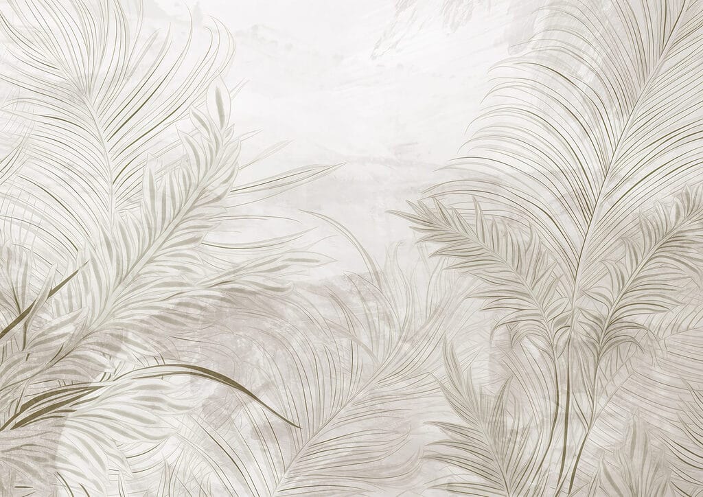 Fundo branco com folhas Fundo branco com folhas