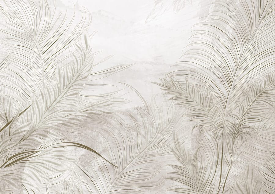 Fundo branco com folhas Fundo branco com folhas