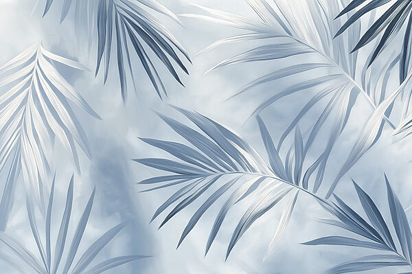 Folhas suaves em tons frios. Folhas suaves em tons frios.