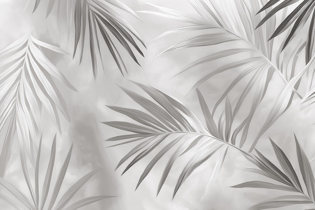 Soft leaves against a muted backdrop Soft leaves against a muted backdrop