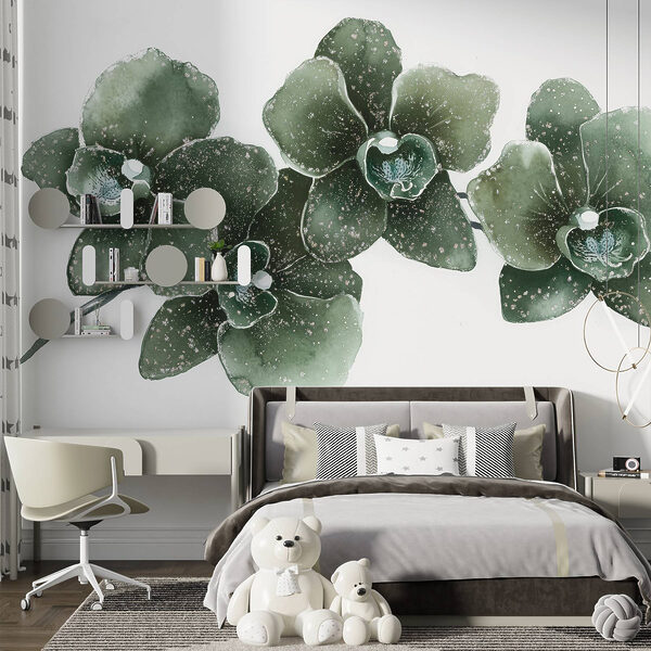 Três elegantes orquídeas em harmonia Três elegantes orquídeas em harmonia