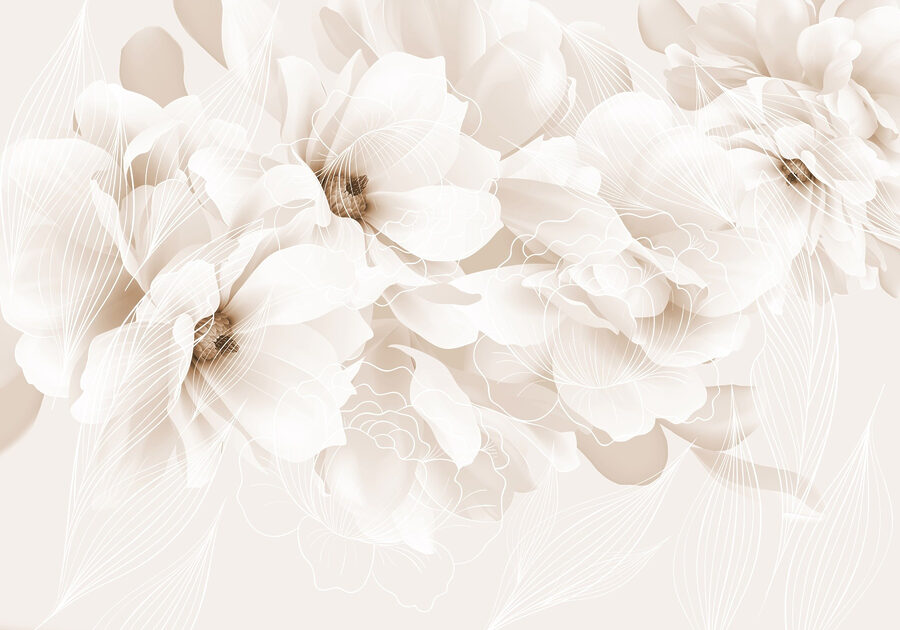 Flores delicadas num fundo suave