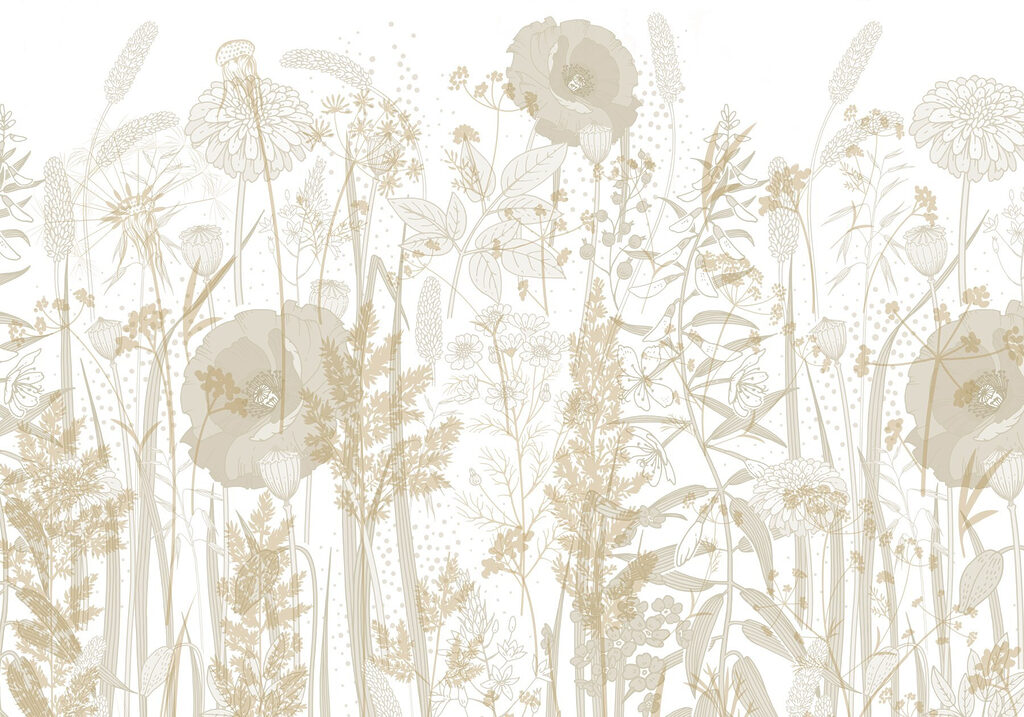 Delicate floral patterns in earthy tones Delicate floral patterns in earthy tones