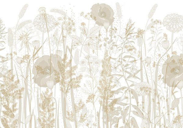 Delicate floral patterns in earthy tones Delicate floral patterns in earthy tones