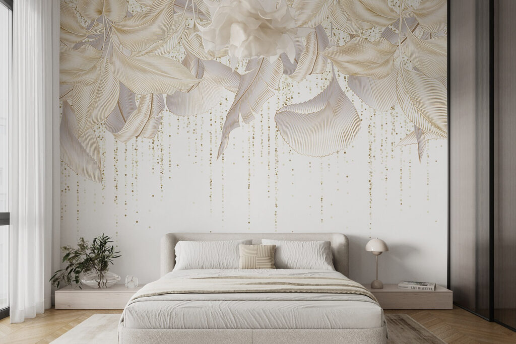 Delicate leaves with subtle textures