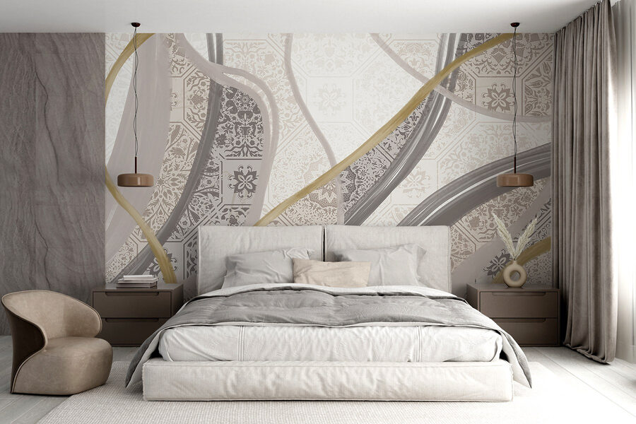 Papel de parede Padrões elegantes em tons suaves