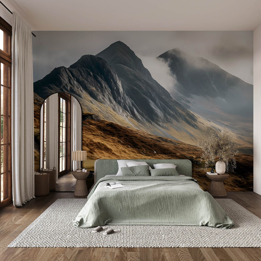 Mountain range with clouds Mountain range with clouds