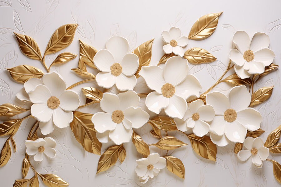 Decoração floral elegante com cores suaves.