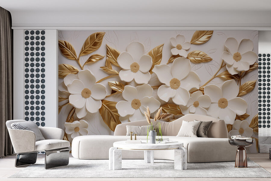 Decoração floral elegante com cores suaves.