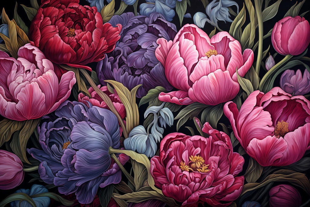 Flores vibrantes em cores marcantes Flores vibrantes em cores marcantes