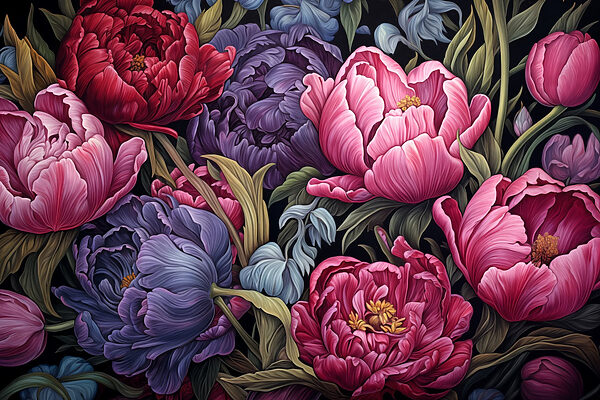 Flores vibrantes em cores marcantes Flores vibrantes em cores marcantes
