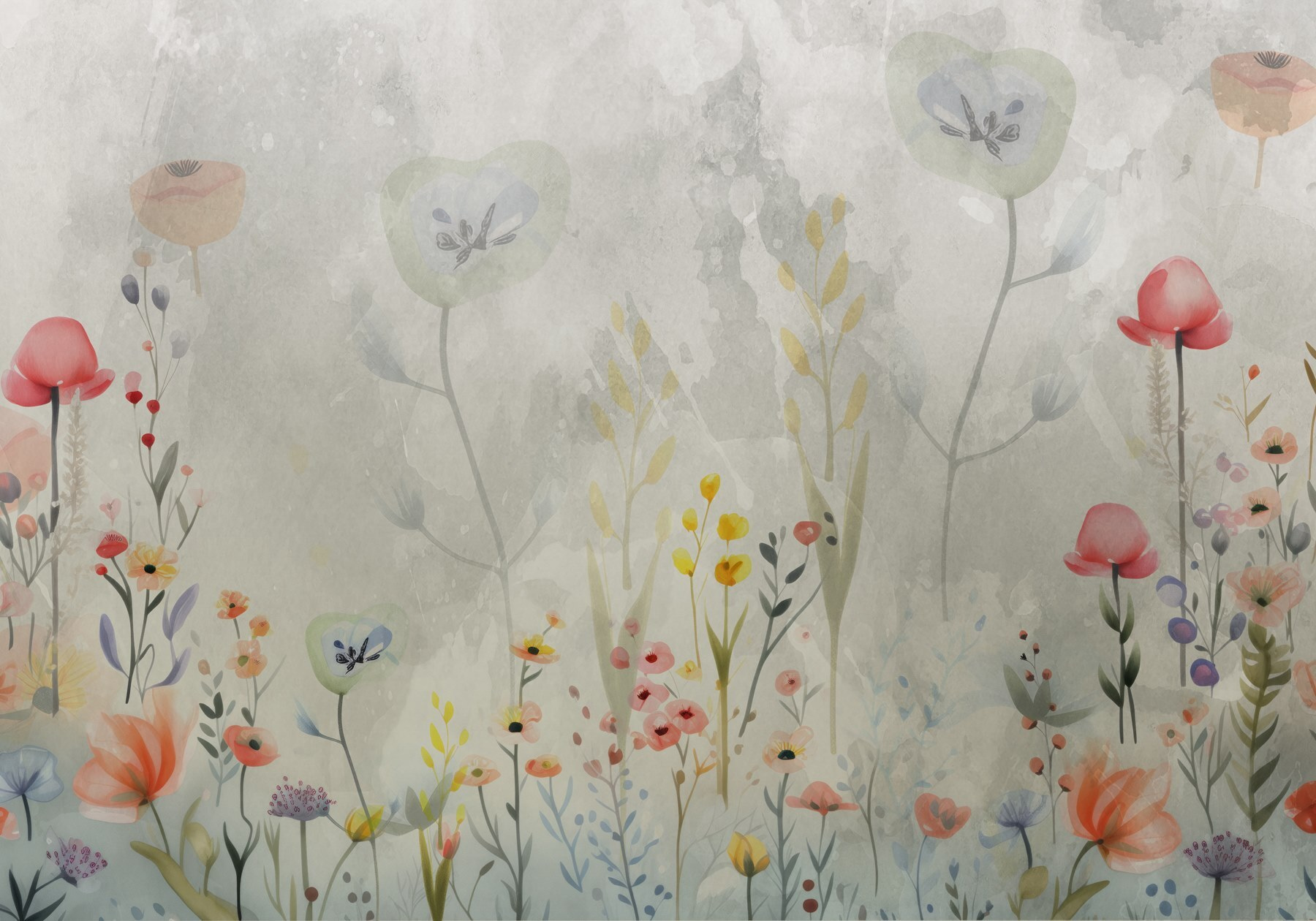 Painting of flowers and plants