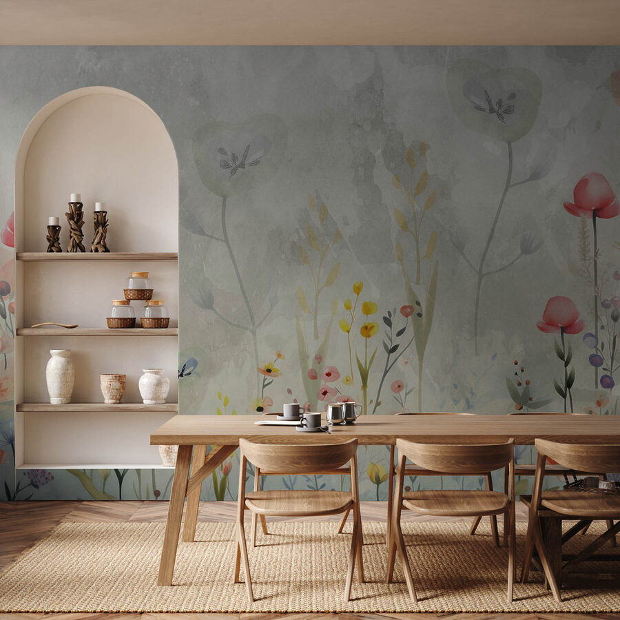 Pintura de flores e plantas