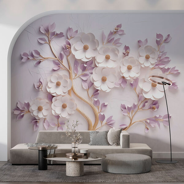 Árvore com flores e folhas Árvore com flores e folhas