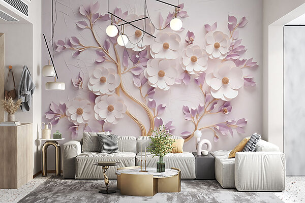 Árvore com flores e folhas Árvore com flores e folhas