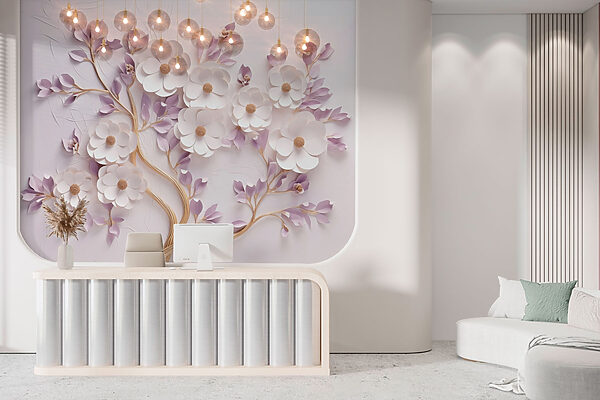 Árvore com flores e folhas Árvore com flores e folhas