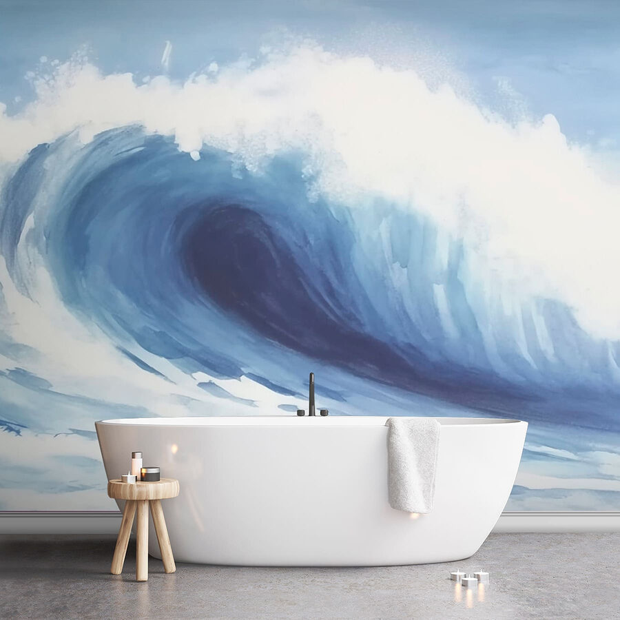 Grande onda no oceano